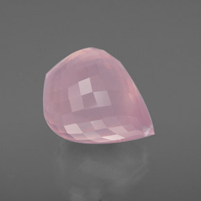 37.97克拉天然粉色粉晶，水滴珠形切工，22.6×17.5毫米，透明