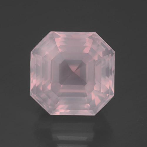 14.17克拉天然粉色粉晶，祖母绿式切割，14.3×14.1毫米，透明