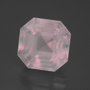 14.17克拉天然粉色粉晶，祖母绿式切割，14.3×14.1毫米，透明