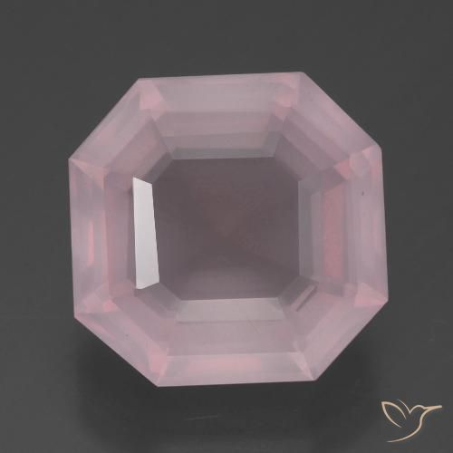7.43ct 天然 中玫瑰粉 芙蓉石, 祖母绿式切割, 透明