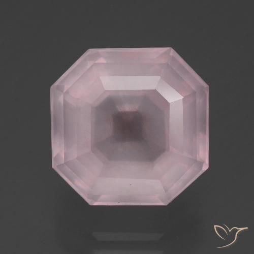 6.46ct 天然 泡泡糖粉色 芙蓉石, 祖母绿式切割, 透明