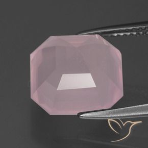 7.24克拉天然芙蓉石，祖母绿式切割，透明