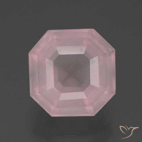 5.41ct 天然 玫瑰粉色 芙蓉石, 祖母绿式切割, 透明