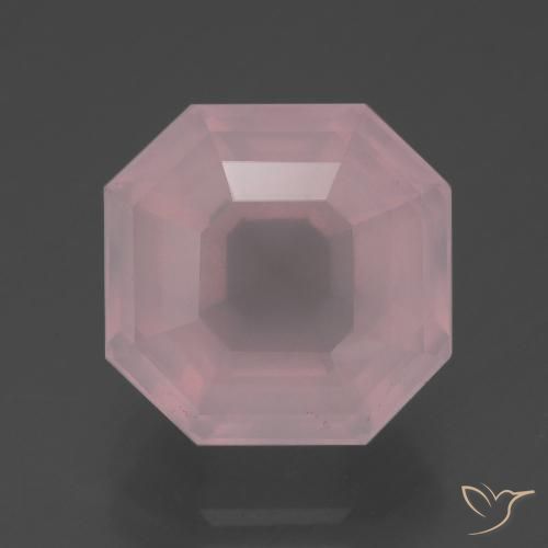 6.76ct 天然 中玫瑰粉 芙蓉石, 祖母绿式切割, 透明