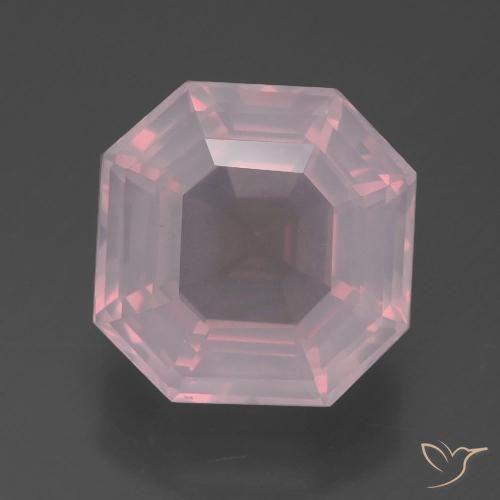 6.10ct 天然 浅淡粉色 芙蓉石, 祖母绿式切割, 透明