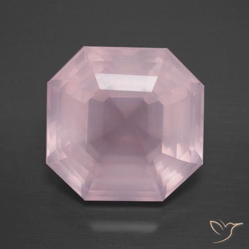 8.75ct 天然 浅粉色 芙蓉石, 祖母绿式切割, 透明