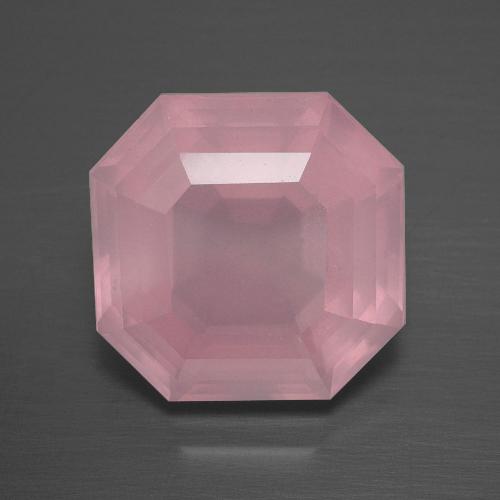 8.04克拉天然粉色粉晶，祖母绿式切割，12.5×12.4毫米，透明