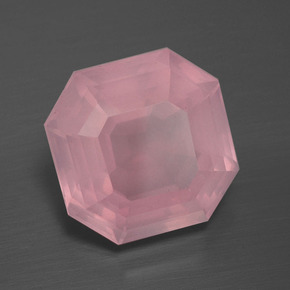 8.04克拉天然粉色粉晶，祖母绿式切割，12.5×12.4毫米，透明