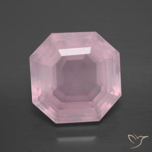 8.87ct 天然 中玫瑰粉 芙蓉石, 祖母绿式切割, 透明
