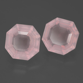 11.30天然粉色粉晶，祖母绿式切割，11.3×11.2毫米，透明