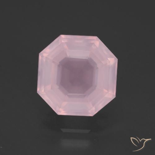 4.12ct 天然 玫瑰粉色 芙蓉石, 祖母绿式切割, 透明