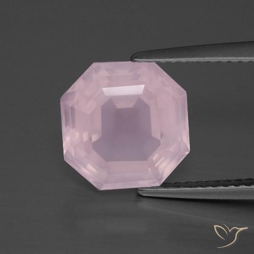 4.03ct 天然 泡泡糖粉色 芙蓉石, 祖母绿式切割, 透明