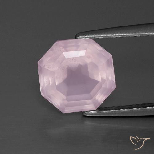 3.71ct 天然 浅粉色 芙蓉石, 祖母绿式切割, 透明
