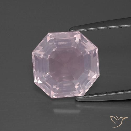 3.76ct 天然 浅粉色 芙蓉石, 祖母绿式切割, 透明