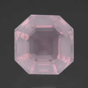 14.37克拉天然粉色粉晶，祖母绿式切割，14.9×14.8毫米，透明