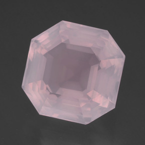 14.37克拉天然粉色粉晶，祖母绿式切割，14.9×14.8毫米，透明