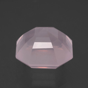14.37克拉天然粉色粉晶，祖母绿式切割，14.9×14.8毫米，透明