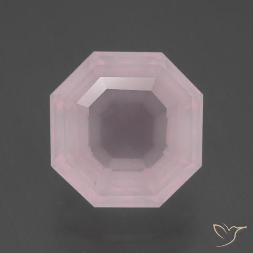 4.32ct 天然 浅淡粉色 芙蓉石, 祖母绿式切割, 透明