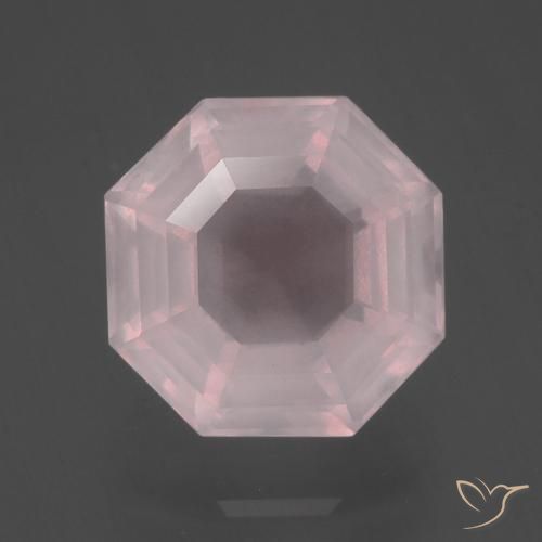 4.23ct 天然 浅淡粉色 芙蓉石, 祖母绿式切割, 透明