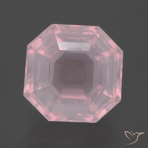 6.97ct 天然 中玫瑰粉 芙蓉石, 祖母绿式切割, 透明