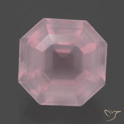 8.36ct 天然 玫瑰粉色 芙蓉石, 祖母绿式切割, 透明