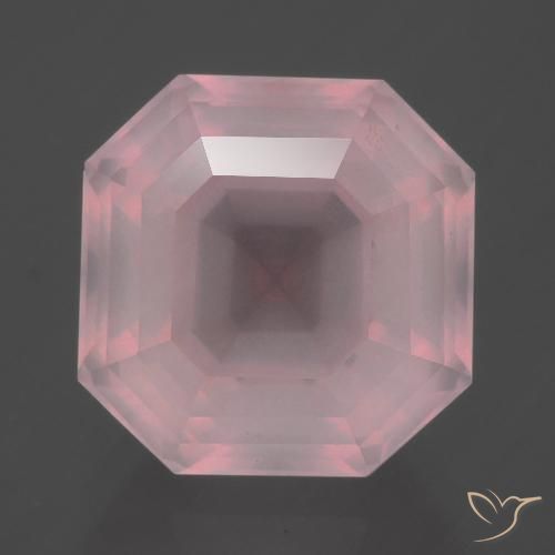 9.06ct 天然 中玫瑰粉 芙蓉石, 祖母绿式切割, 透明