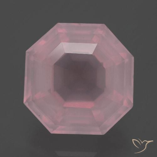 11.18ct 天然 中玫瑰粉 芙蓉石, 祖母绿式切割, 透明