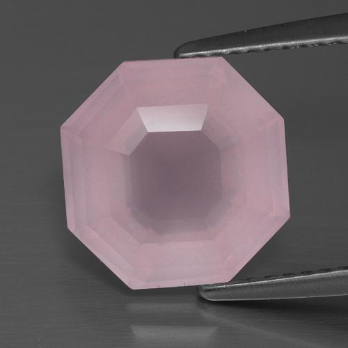 4.08克拉天然粉色粉晶，祖母绿式切割，10.3×10.1毫米，透明