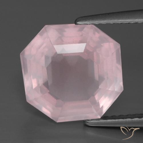 5.56ct 天然 浅淡粉色 芙蓉石, 祖母绿式切割, 透明