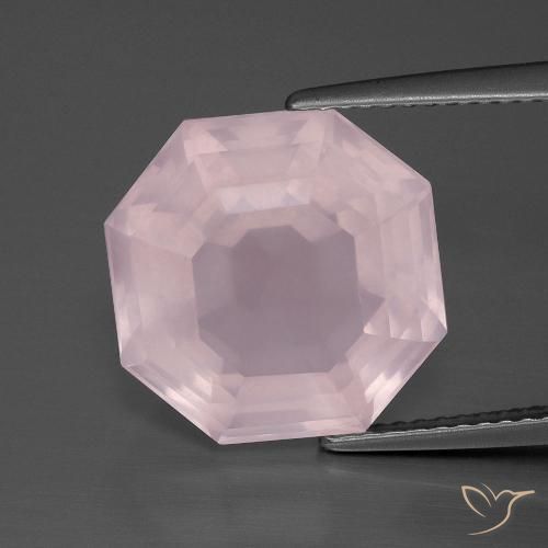 9.74ct 天然 浅粉色 芙蓉石, 祖母绿式切割, 透明