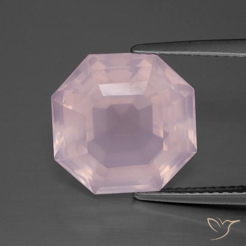 8.35ct 天然 泡泡糖粉色 芙蓉石, 祖母绿式切割, 透明