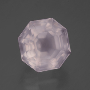 7.42克拉天然粉色粉晶，祖母绿式切割，12×11.8毫米，透明