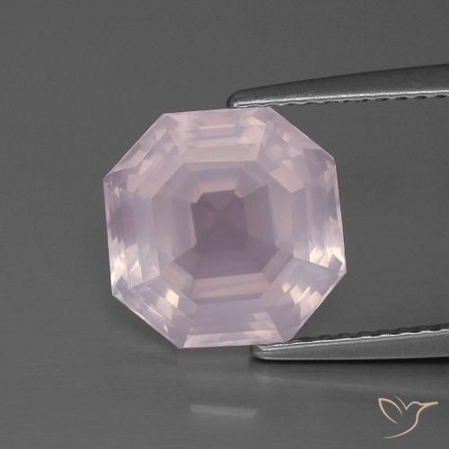 4.69ct 天然 浅粉色 芙蓉石, 祖母绿式切割, 透明