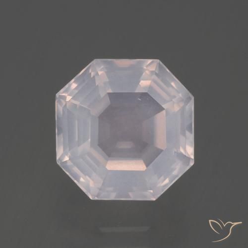 3.05ct 天然 非常浅的粉红色 芙蓉石, 祖母绿式切割, 透明