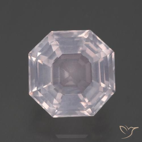 3.64ct 天然 非常浅的粉红色 芙蓉石, 祖母绿式切割, 透明