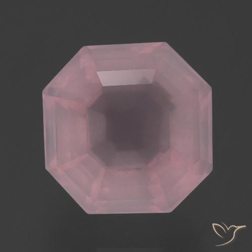 5.18ct 天然 中玫瑰粉 芙蓉石, 祖母绿式切割, 透明