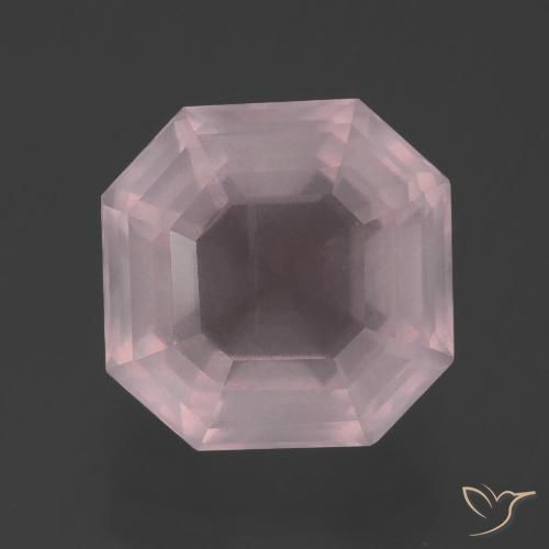 5.88ct 天然 浅粉色 芙蓉石, 祖母绿式切割, 透明