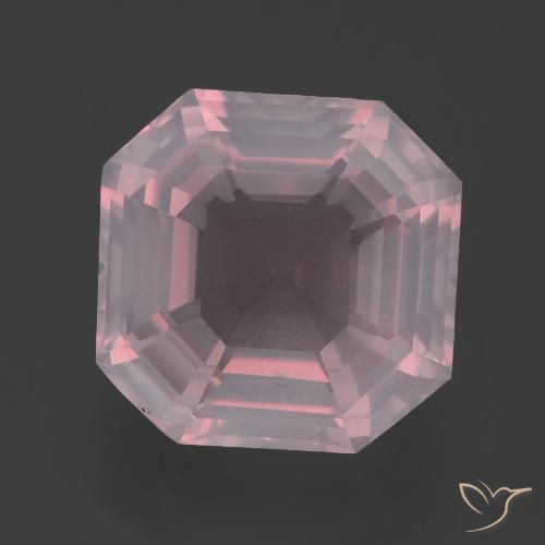 5.75克拉天然粉色粉晶，祖母绿式切割，11.2×11毫米，透明