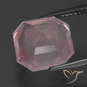 5.75克拉天然粉色粉晶，祖母绿式切割，11.2×11毫米，透明