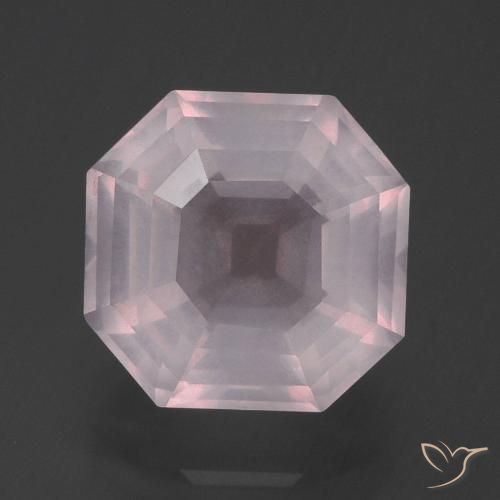 5.92ct 天然 浅淡粉色 芙蓉石, 祖母绿式切割, 透明