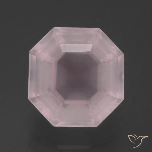 5.94ct 天然 浅淡粉色 芙蓉石, 祖母绿式切割, 透明