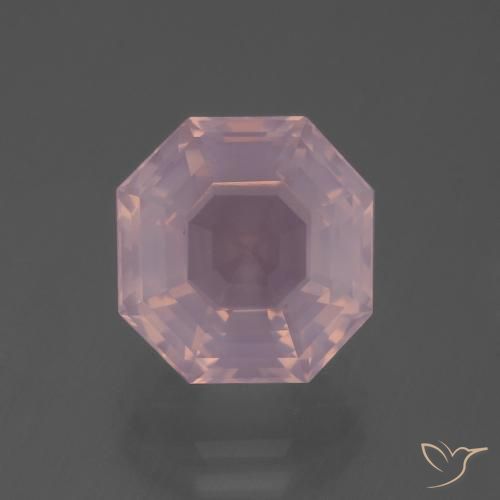 5.77ct 天然 玫瑰粉色 芙蓉石, 祖母绿式切割, 透明