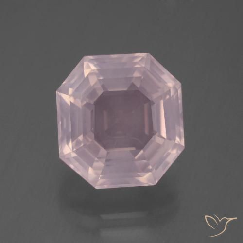 6.77ct 天然 浅粉色 芙蓉石, 祖母绿式切割, 透明