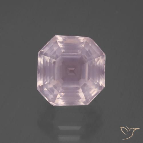 5.87ct 天然 浅粉色 芙蓉石, 祖母绿式切割, 透明