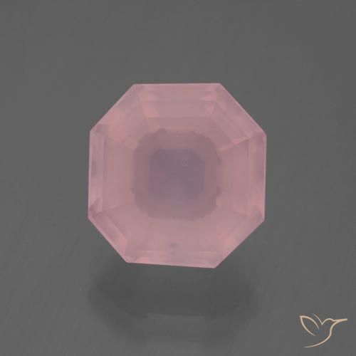 6.23ct 天然 鲜艳的粉红色 芙蓉石, 祖母绿式切割, 透明