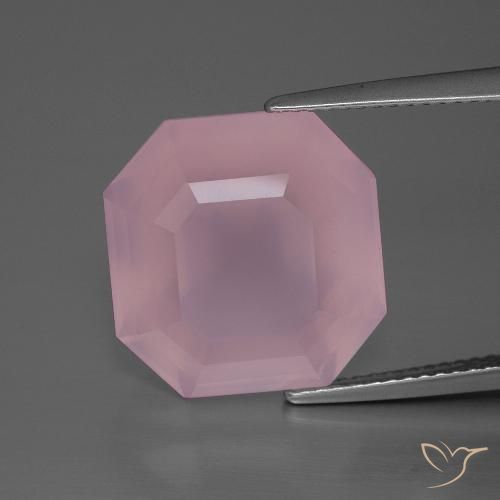 13.20ct 天然 中玫瑰粉 芙蓉石, 祖母绿式切割, 透明