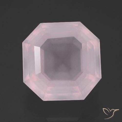 13.75ct 天然 浅粉色 芙蓉石, 祖母绿式切割, 透明