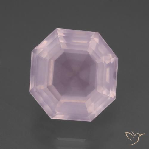 9.14ct 天然 浅粉色 芙蓉石, 祖母绿式切割, 透明