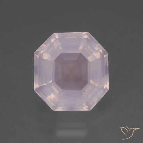 6.79ct 天然 泡泡糖粉色 芙蓉石, 祖母绿式切割, 透明
