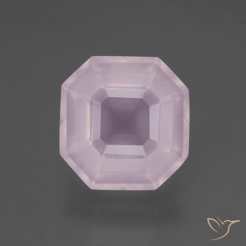 6.13ct 天然 浅粉色 芙蓉石, 祖母绿式切割, 透明